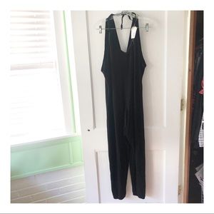 NWT Johnny Was Calme Black Halter Jumpsuit